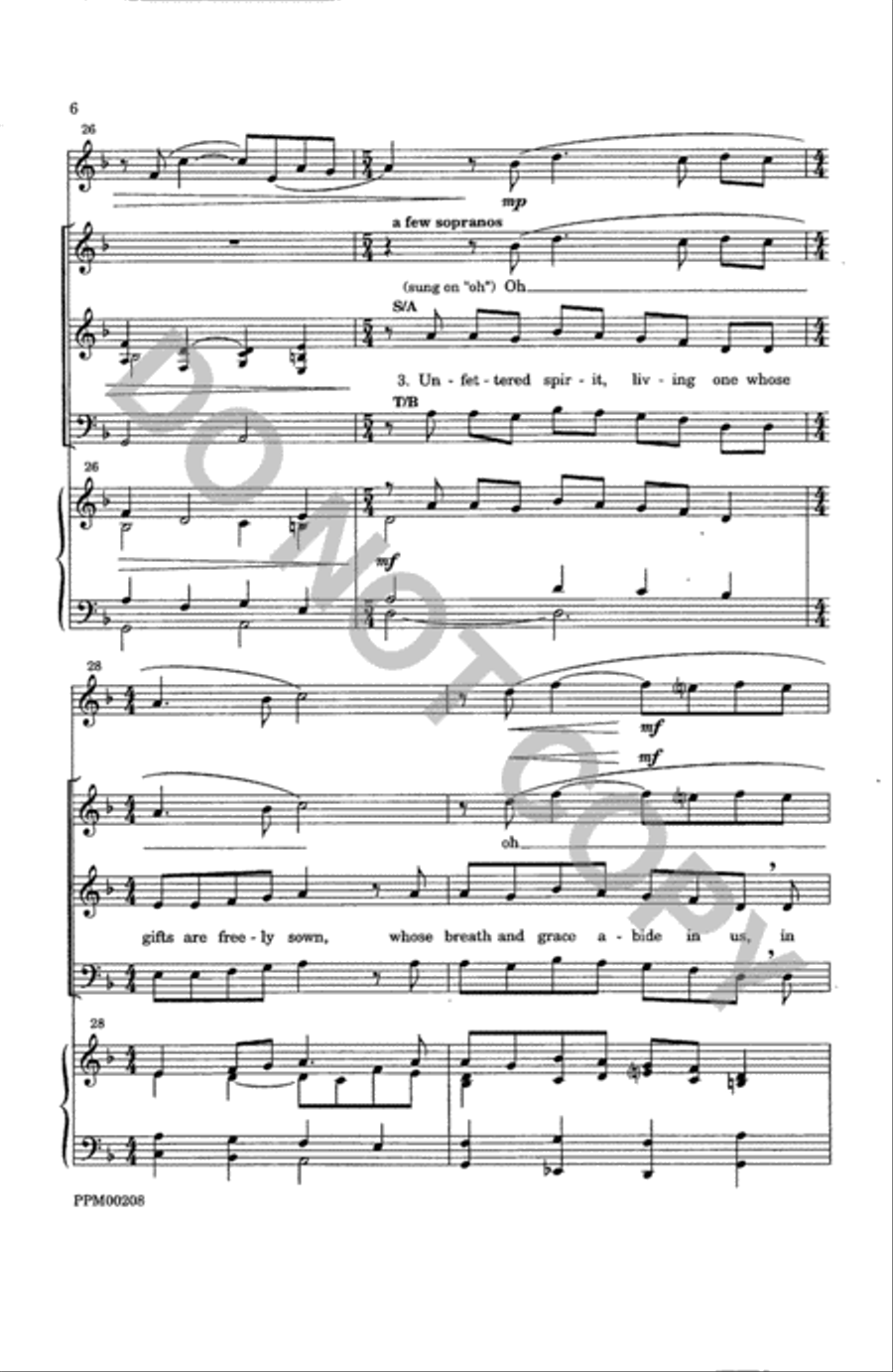 Pervasive Never-absent One 4-Part scores gallery preview page 7
