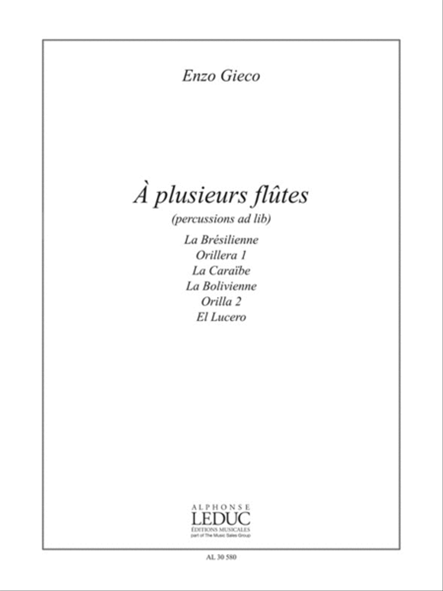 Gieco Enzo A Plusieurs 4 Flutes Perc Ad Lib Score/parts Flute Quartet scores gallery preview page 1