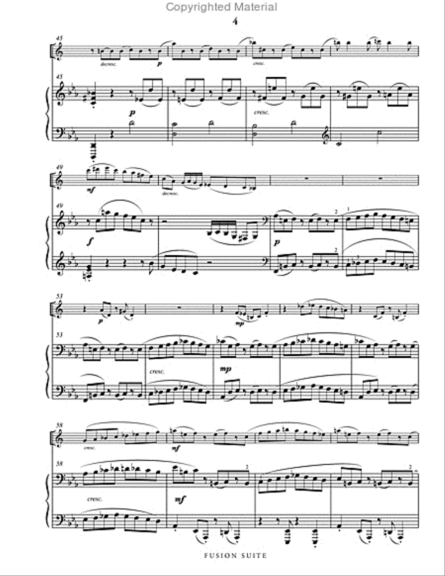 Fusion Suite (score & 1 part) Baritone Saxophone scores gallery preview page 5
