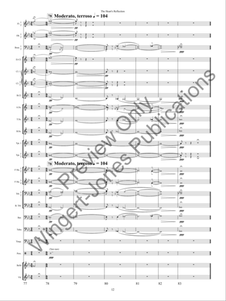 The Heart's Reflection Concert Band scores gallery preview page 15