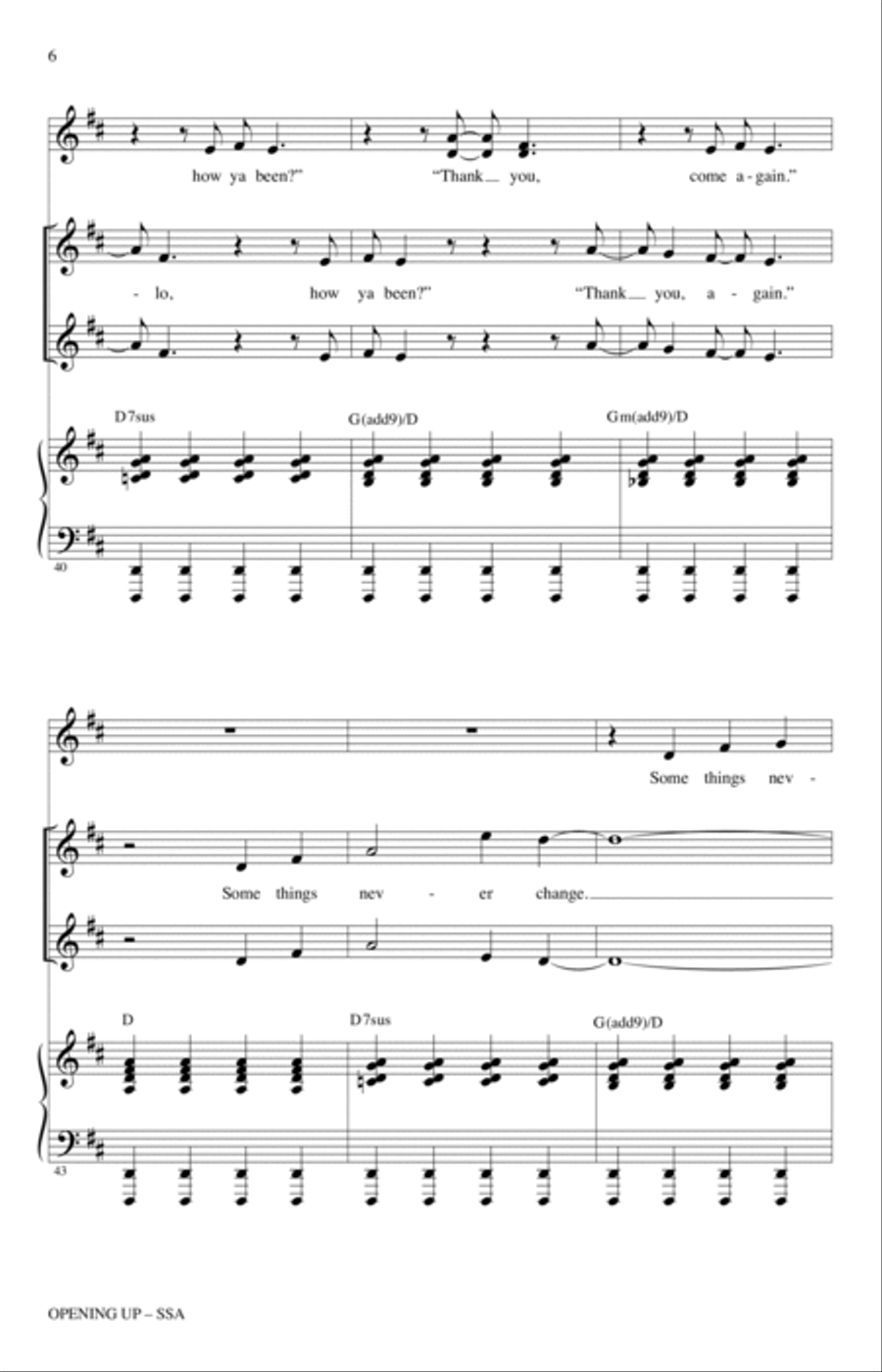 Opening Up (from Waitress The Musical) (arr. Mac Huff) SSA scores gallery preview page 5