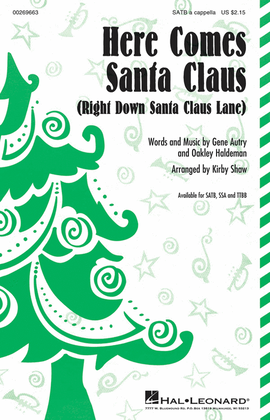 Book cover for Here Comes Santa Claus