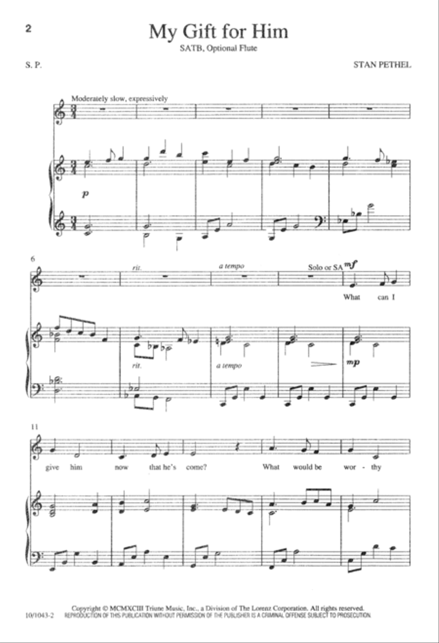 My Gift for Him My Gift for Him 4-Part scores gallery preview page 3