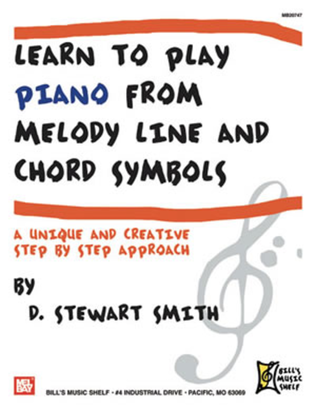 Book cover for Learn to Play Piano from Melody Line and Chord Symbols