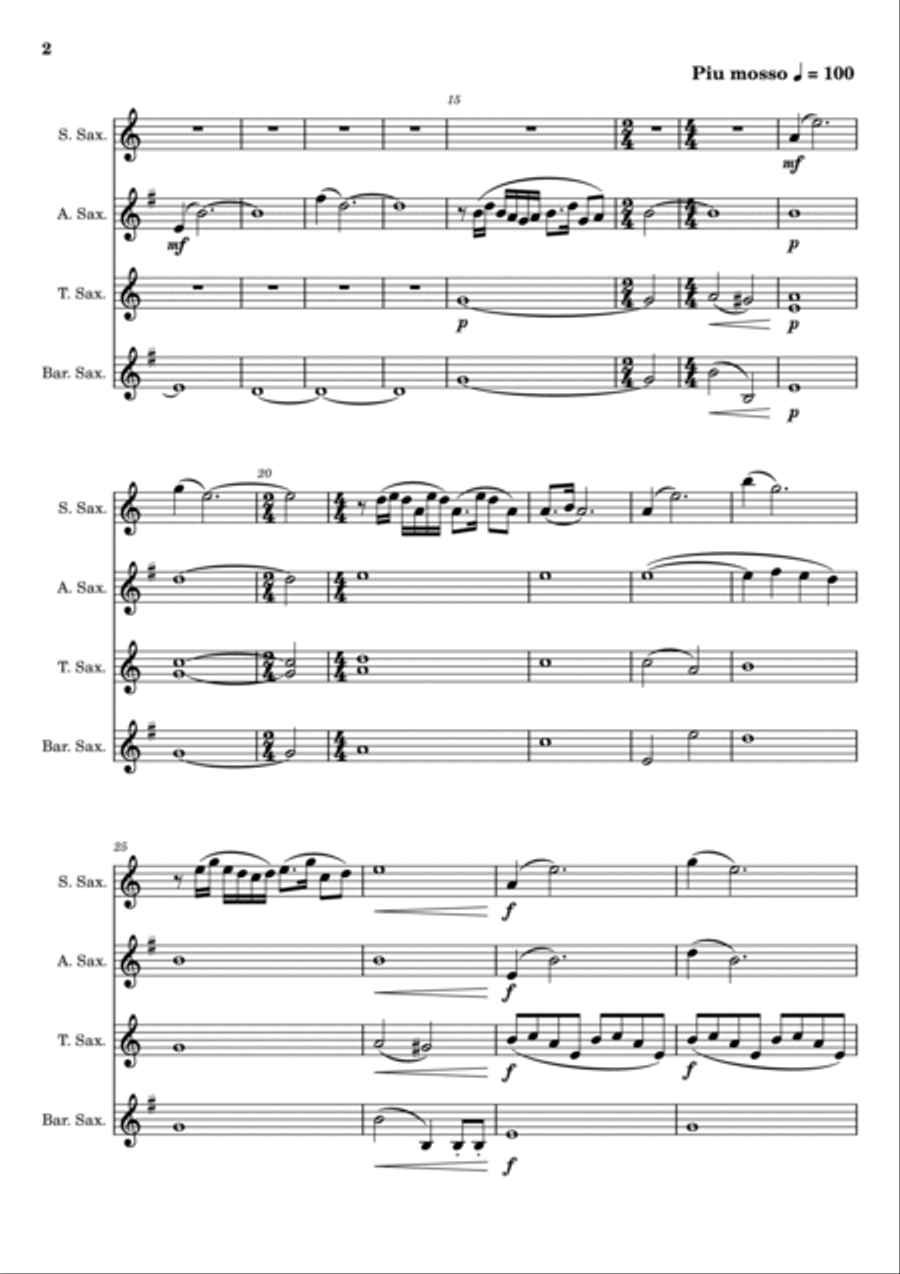 Ecstasy Of Gold Woodwind Quartet scores gallery preview page 2