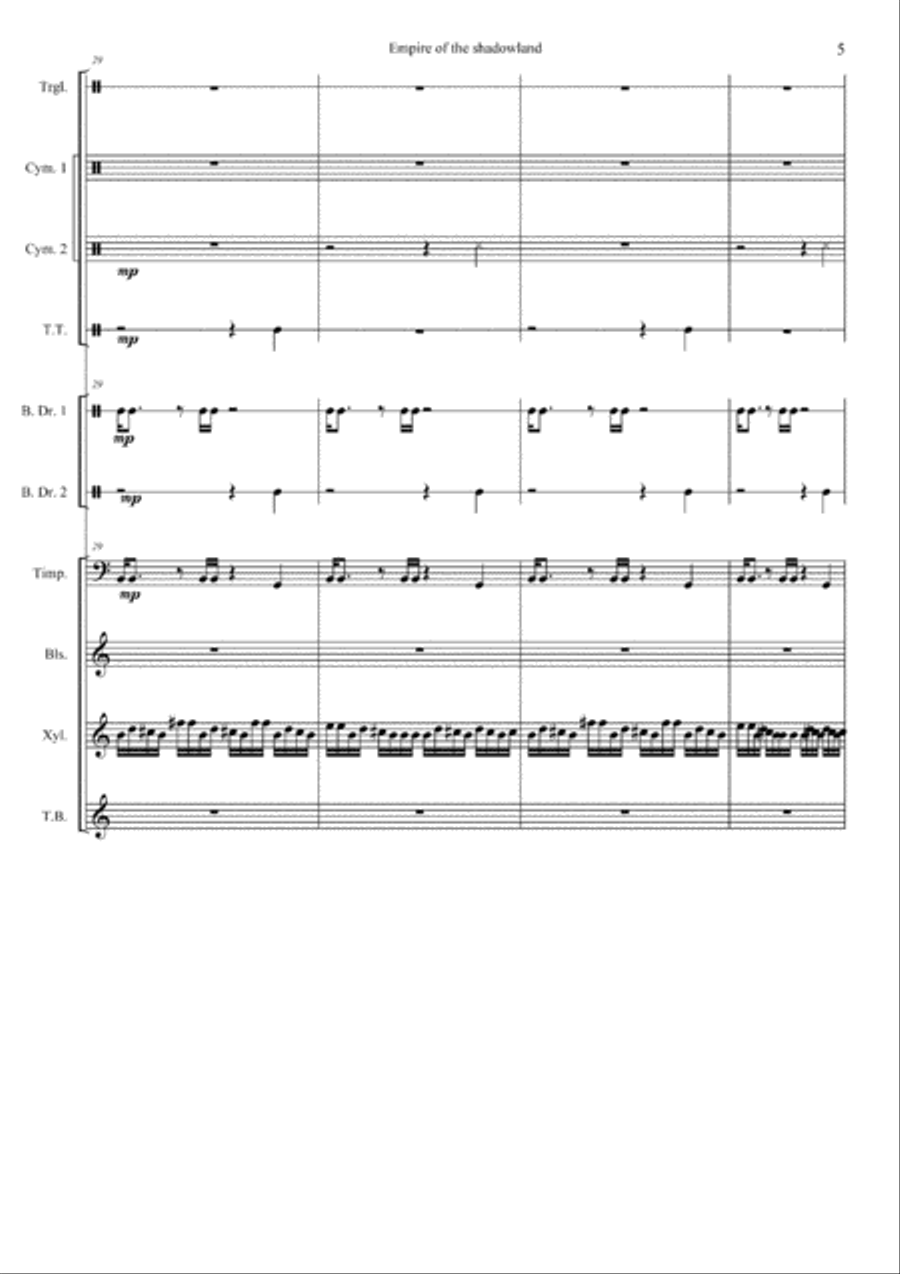 Empire of the Shadowland School and Community scores gallery preview page 6