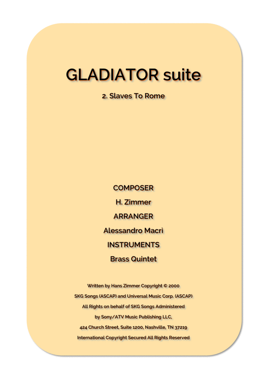 Slaves To Rome Brass Ensemble scores gallery preview page 1