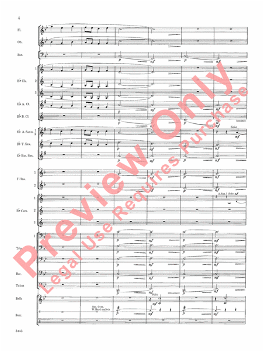 Newfoundland Folk Song Concert Band scores gallery preview page 5