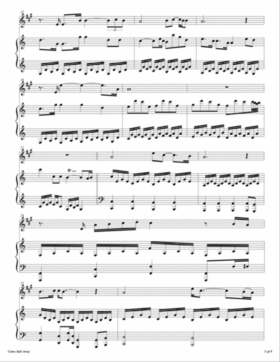Come Sail Away Come Sail Away Alto Saxophone scores gallery preview page 4