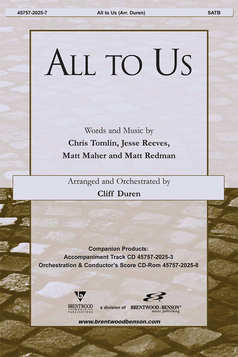 All To Us (Orchestra Parts and Conductor's Score, CD-ROM)