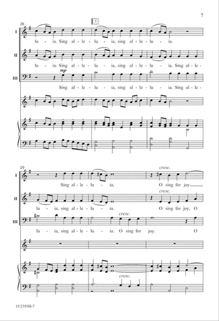 Cantate Deo (from Water Music Suite) 3-Part scores gallery preview page 8