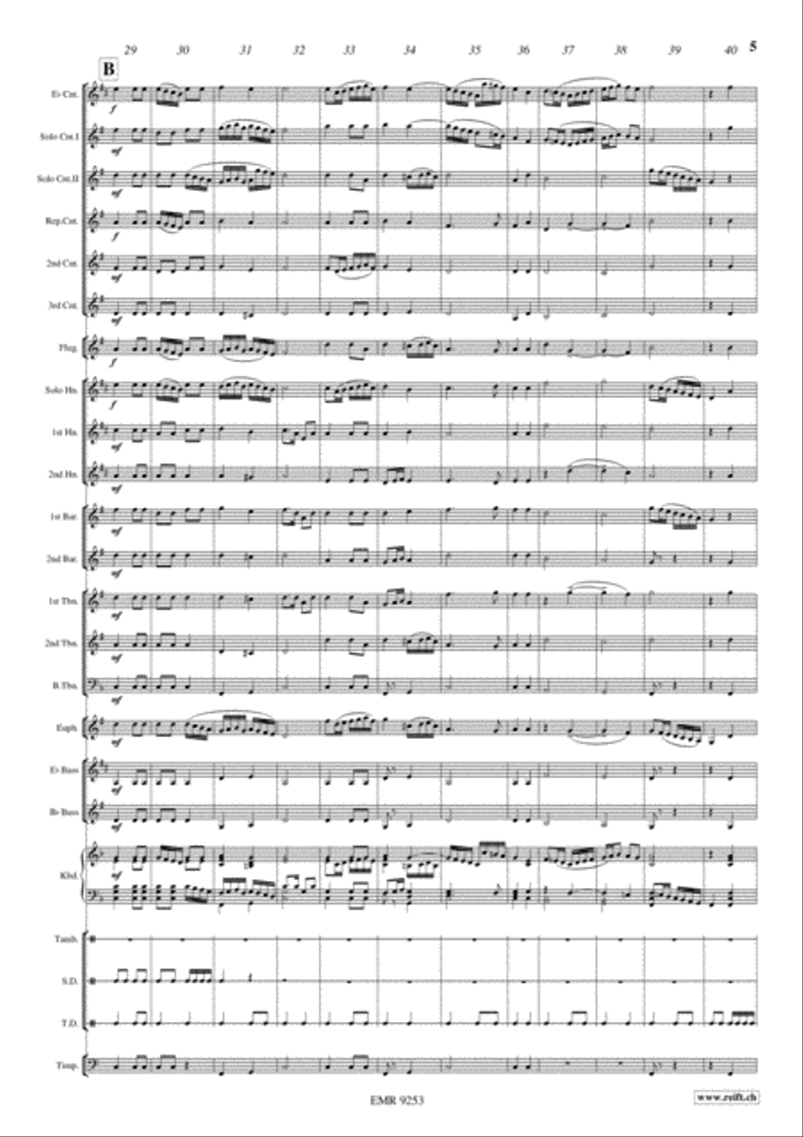 The Earl Of Oxford's March Brass Band scores gallery preview page 6