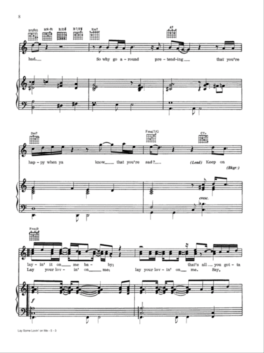 Lay Some Lovin' On Me Piano, Vocal, Guitar scores gallery preview page 3