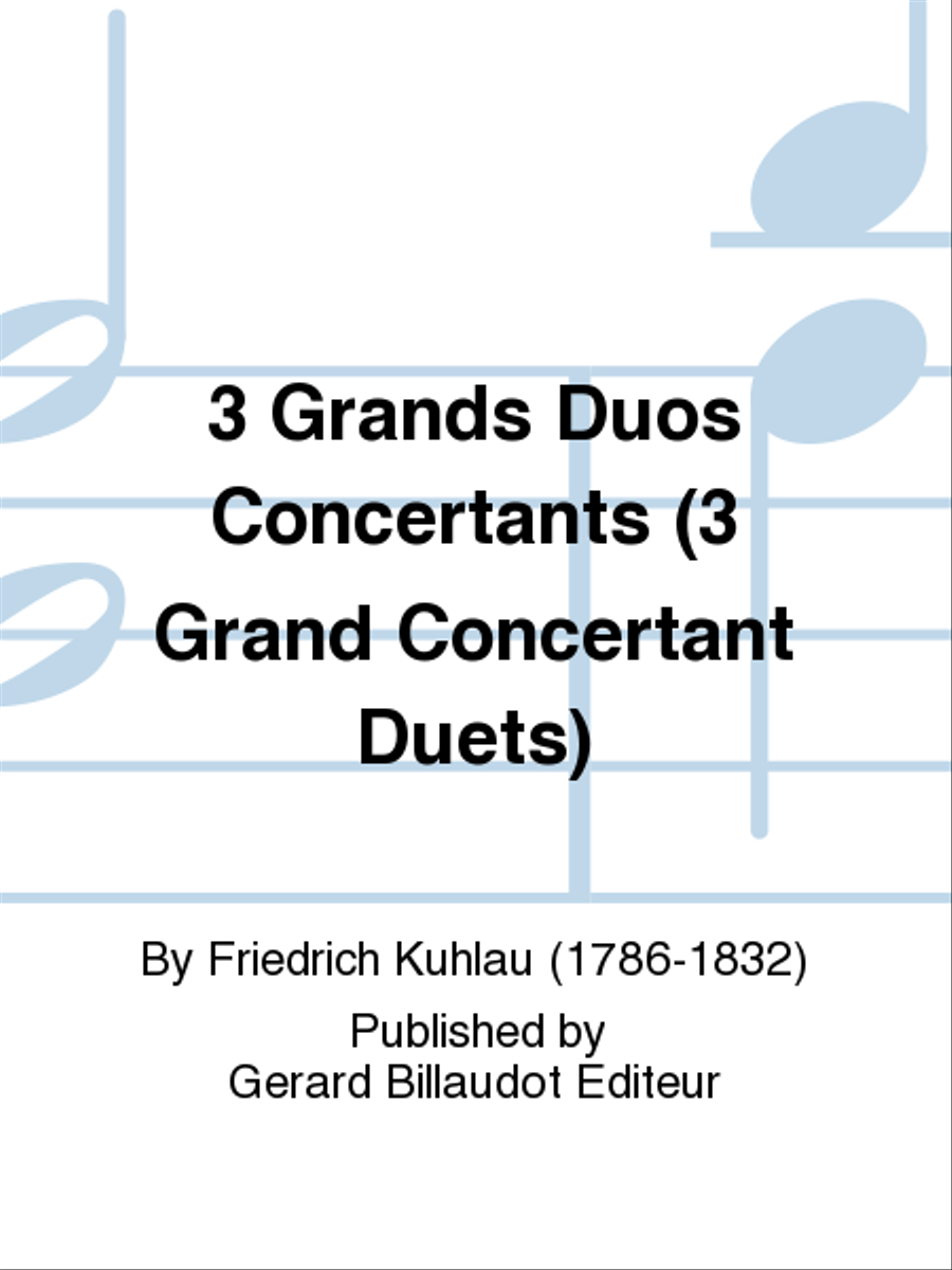 3 Grands Duos Concertants Flute Duet scores gallery preview page 1