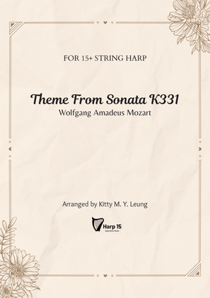 Book cover for Mozart Sonata K331 (Theme) - 15 String Harp