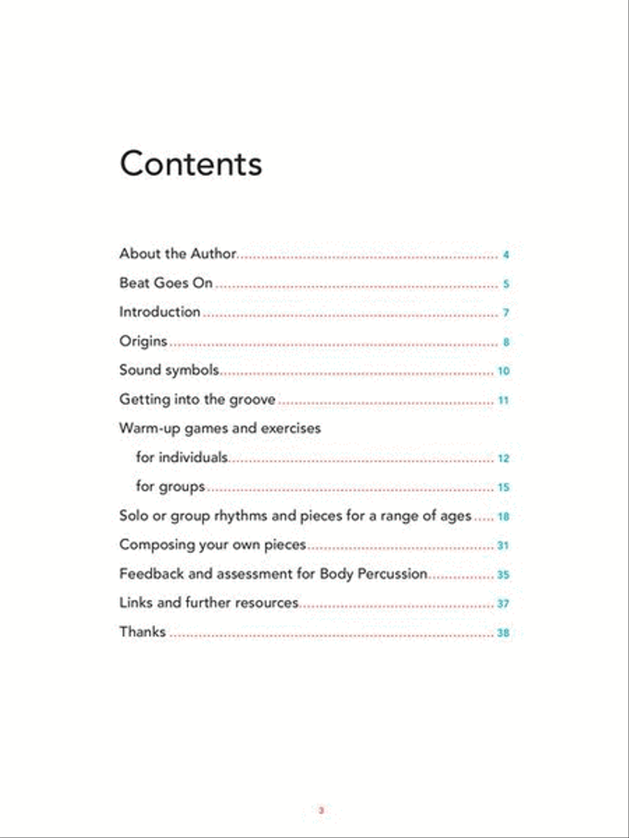 Body Beats Percussion Sheet Music Sheet Music Plus