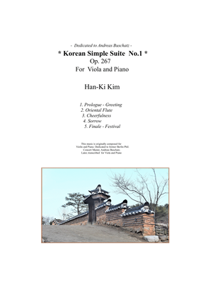 Book cover for Korean Simple Suite No.1 (For Viola and Piano)