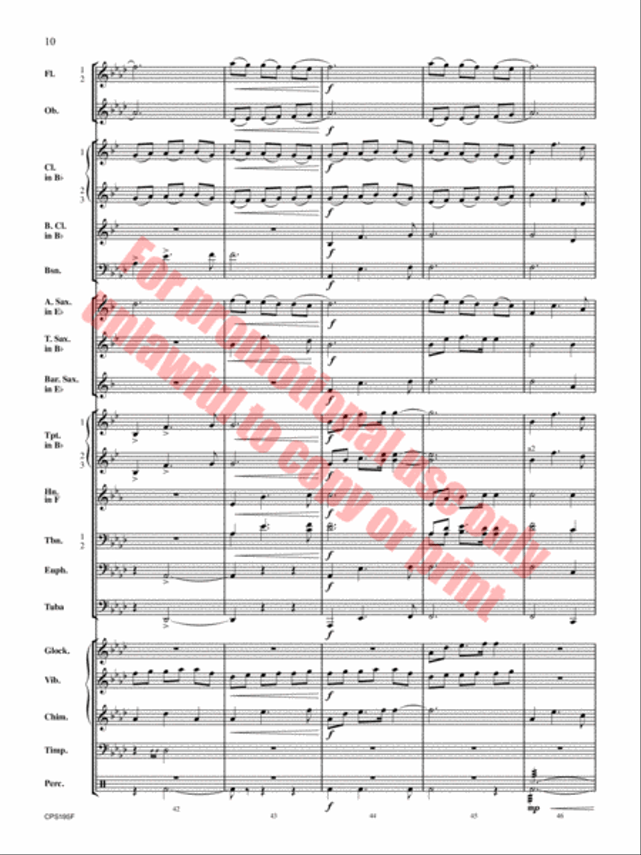 The Last to Fall Concert Band scores gallery preview page 11