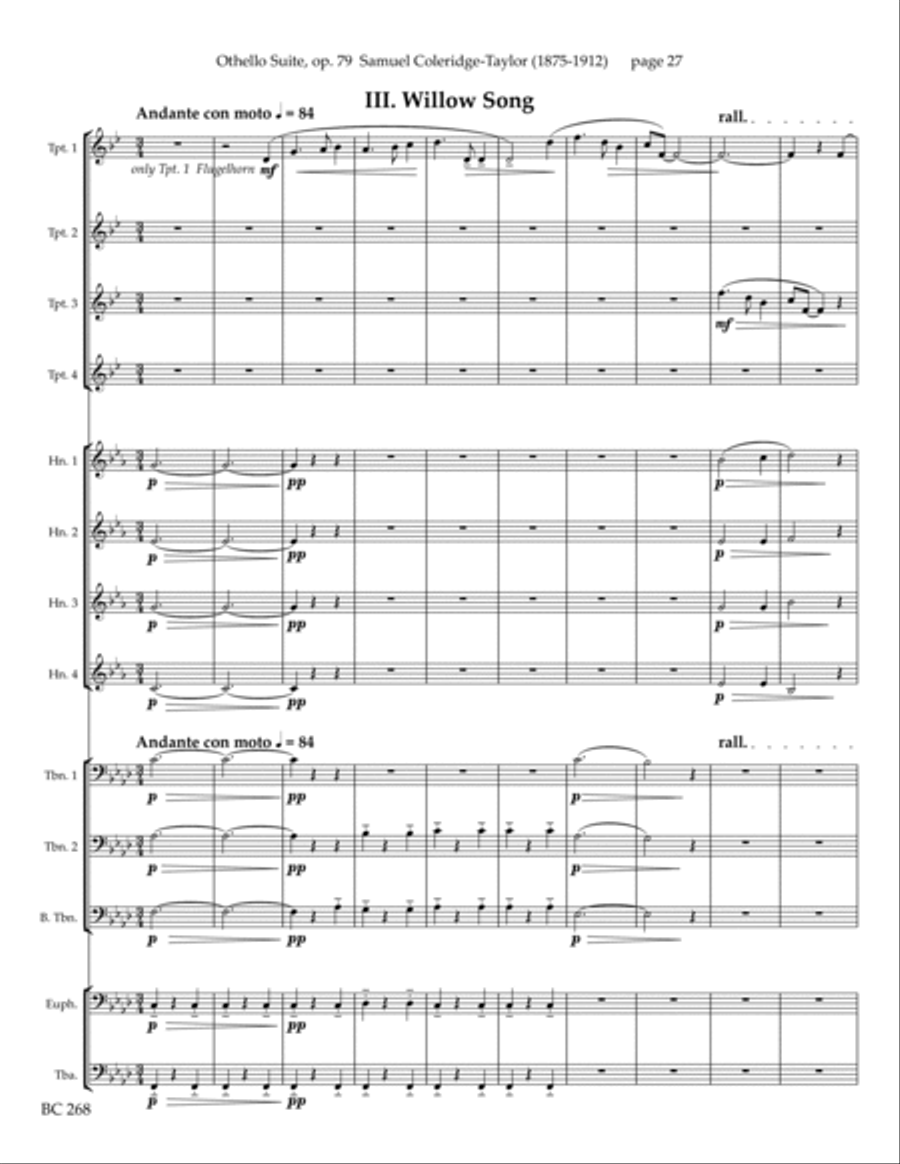 Othello Suite, Op. 79 for Brass Choir Brass Band scores gallery preview page 4