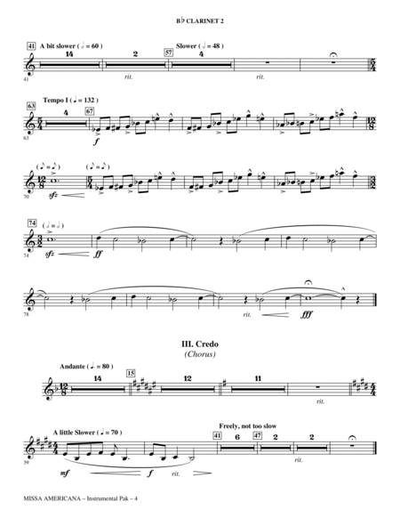 Missa Americana - Bb Clarinet 2