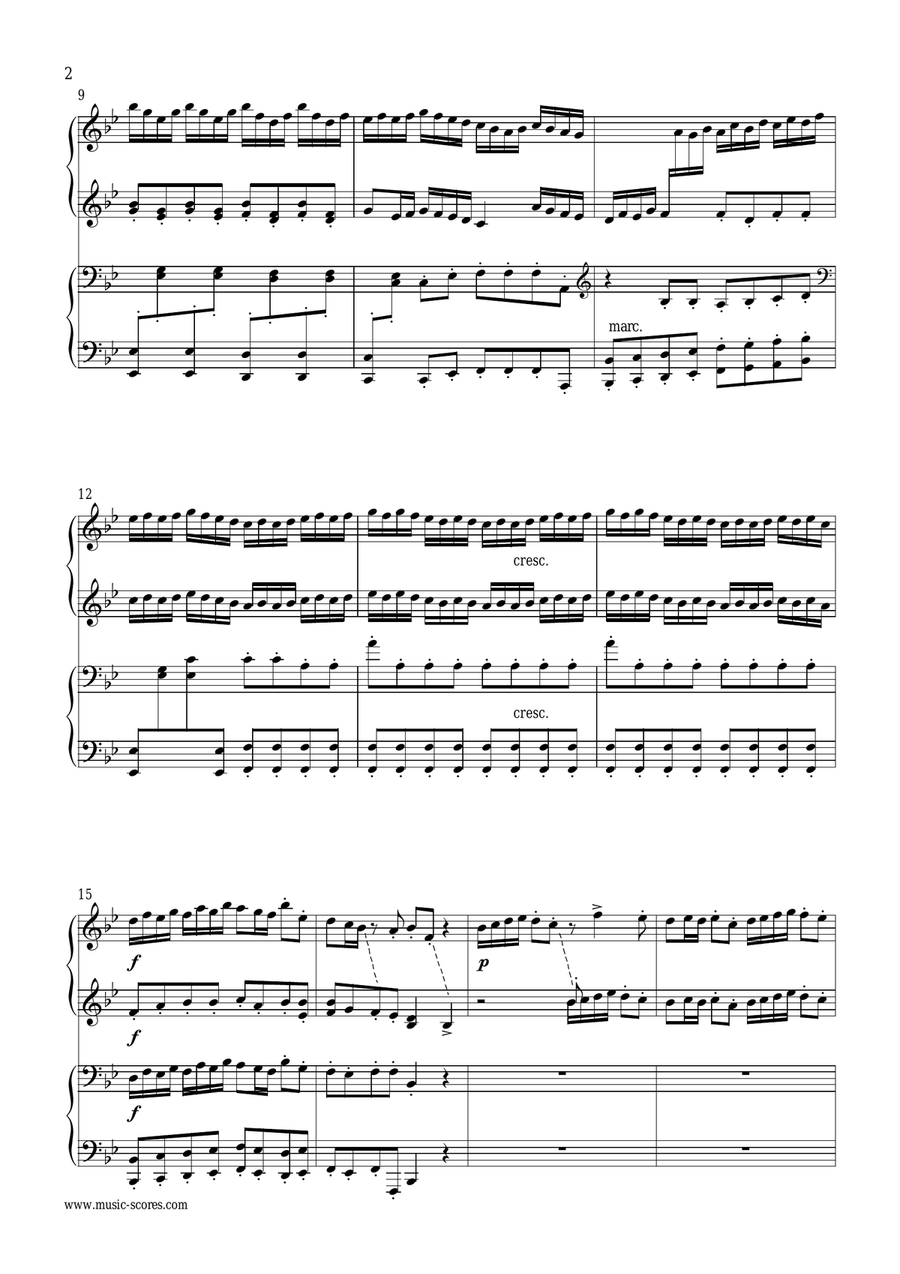 Handel: Arrival of the Queen of Sheba - Piano Duet Piano Duet scores gallery preview page 2