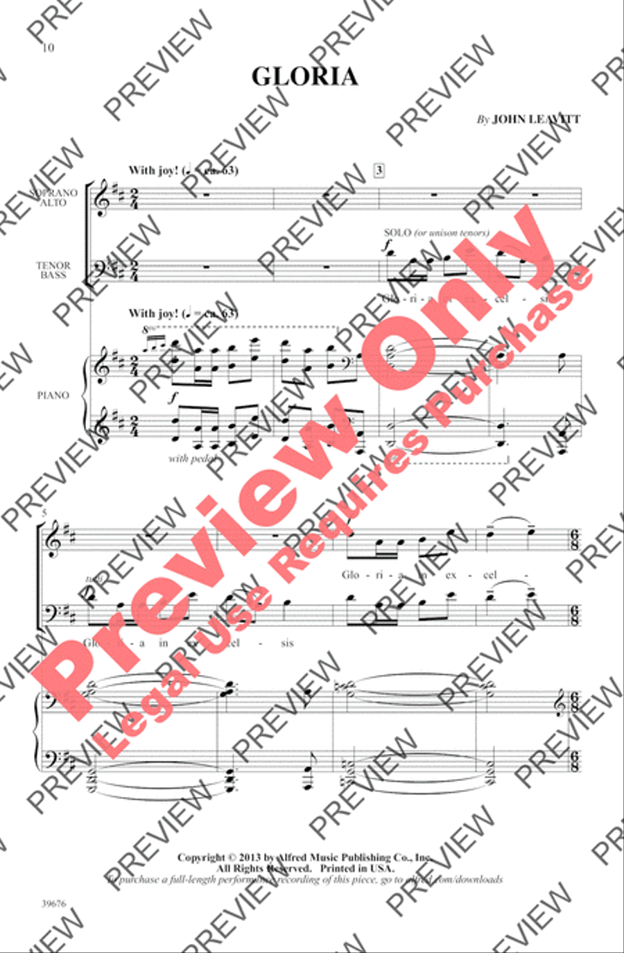 Missa Festiva Missa Festiva 4-Part scores gallery preview page 13