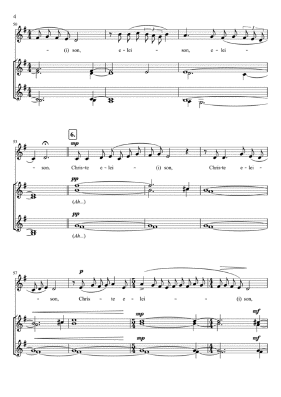 Missa Brevis (female choir) SSA scores gallery preview page 6