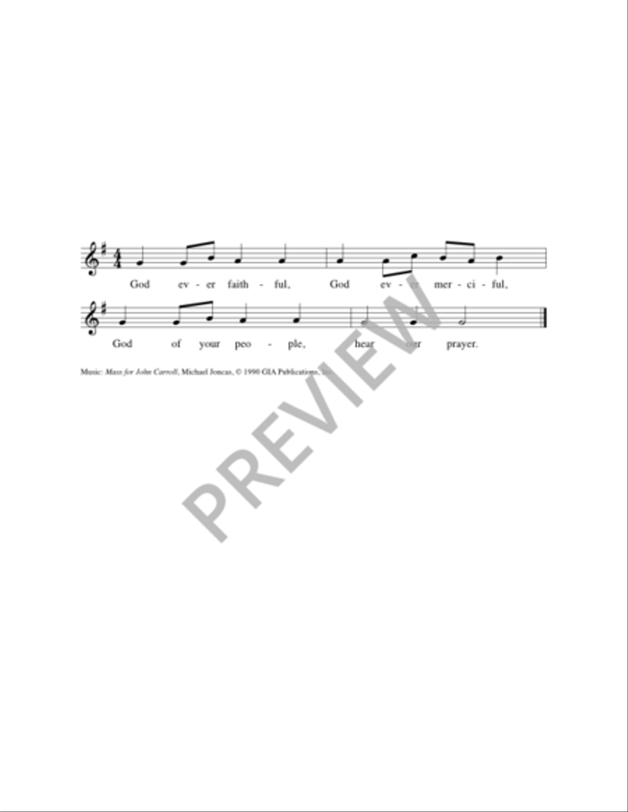 Mass for John Carroll - Choral / Accompaniment edition 4-Part scores gallery preview page 5