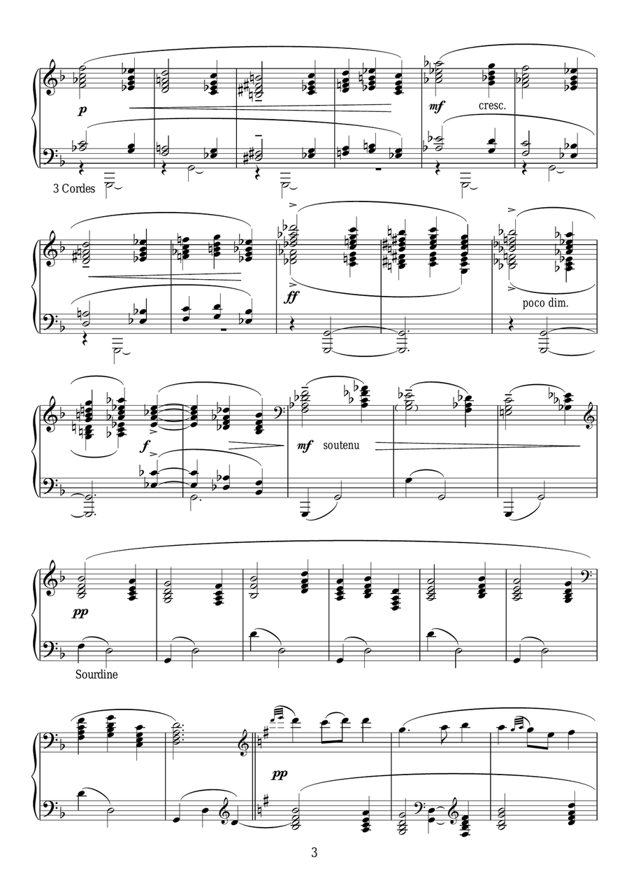 Le Tombeau De Couperin - V. Menuet Piano Solo scores gallery preview page 3
