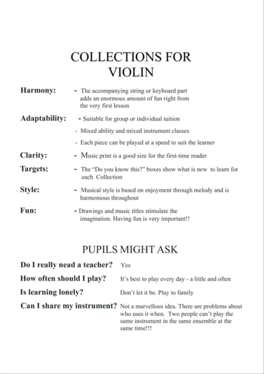Zoo and Quaviary Collections for Violin. Pupil Book Volume 2 Chamber Music scores gallery preview page 4