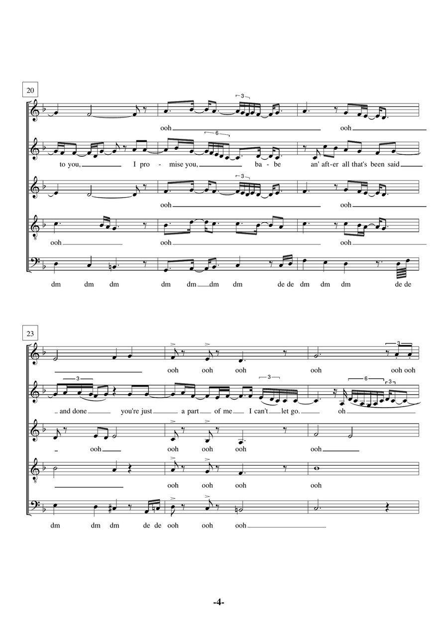 Hard To Say I'm Sorry Hard To Say I'm Sorry 4-Part scores gallery preview page 4