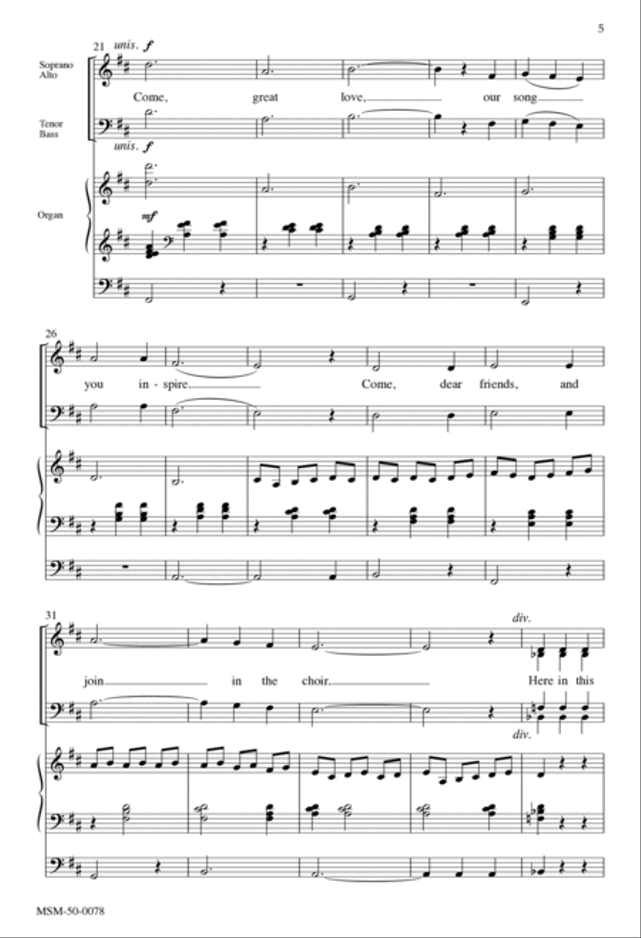 Come, Great Love 4-Part scores gallery preview page 5