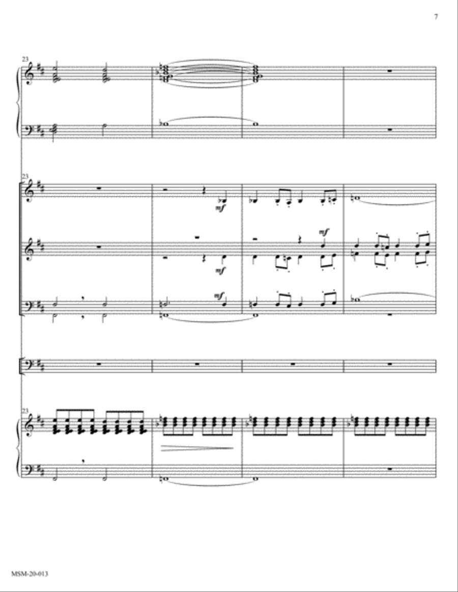 Flourish on Joy to the World Handbell Choir scores gallery preview page 5
