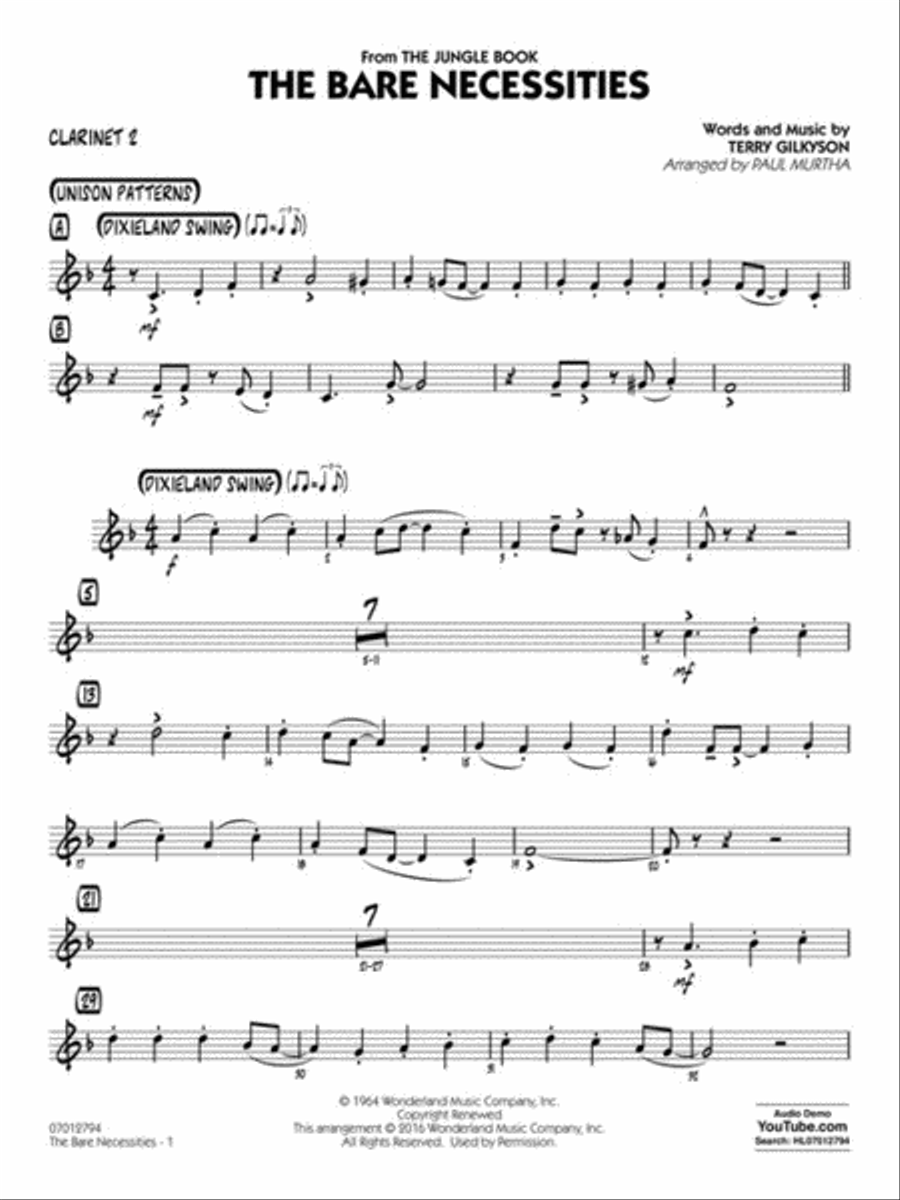 The Bare Necessities (from The Jungle Book) Jazz Ensemble scores gallery preview page 6