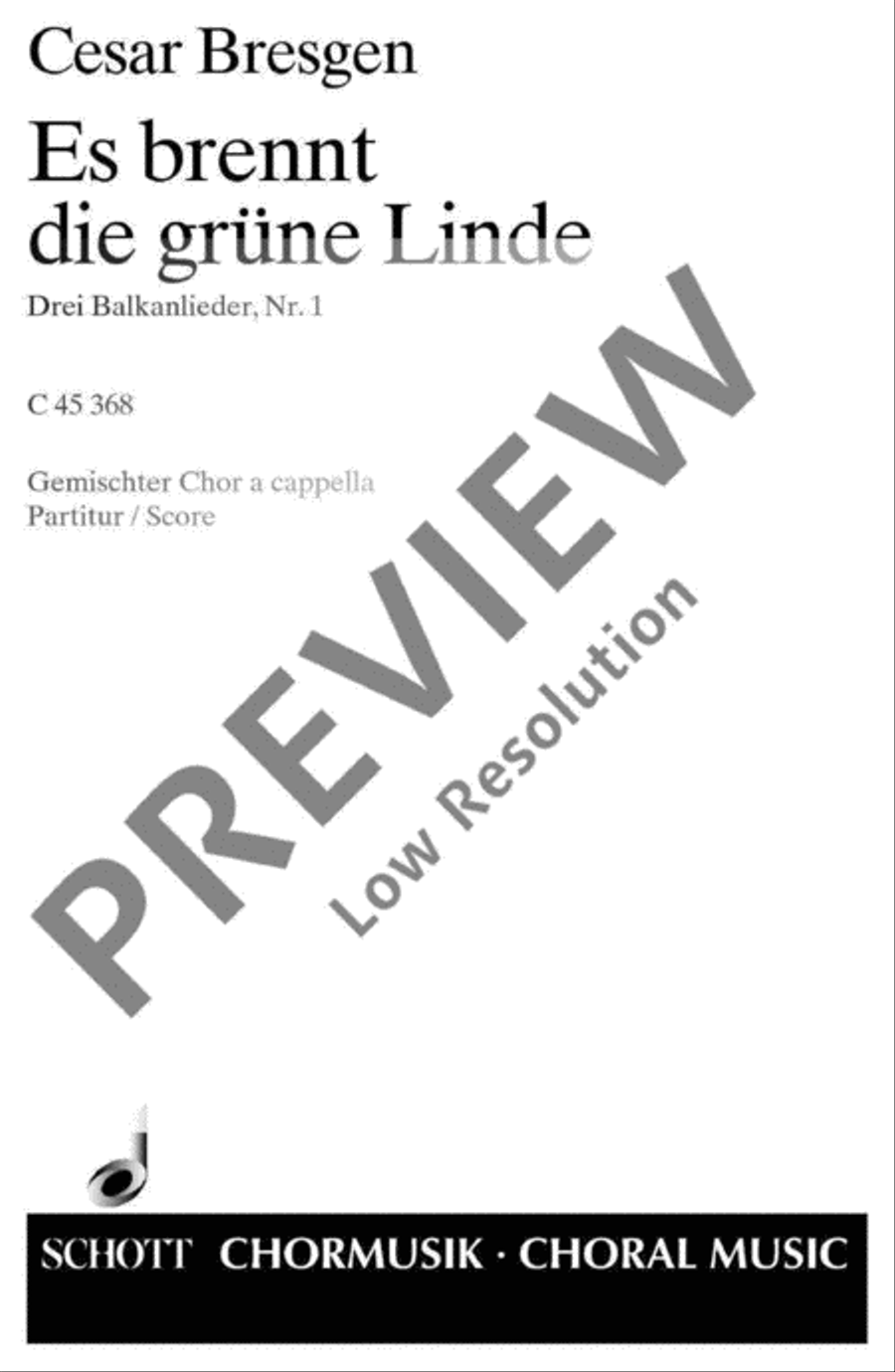 3 Balkanlieder Mixed Choir scores gallery preview page 2