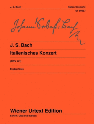 Book cover for Italian Concerto, BWV 971