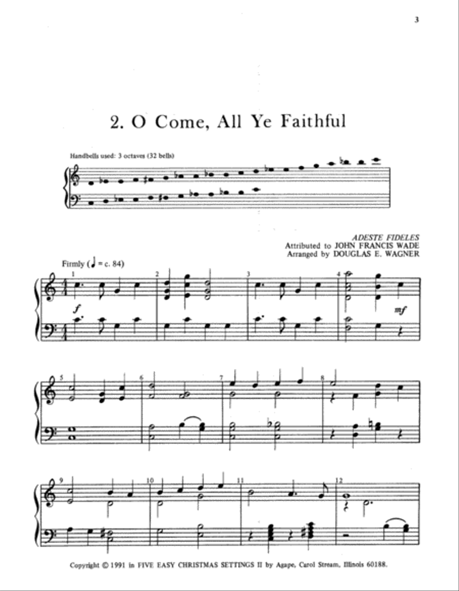 Five Easy Christmas Settings 3-Octaves scores gallery preview page 4