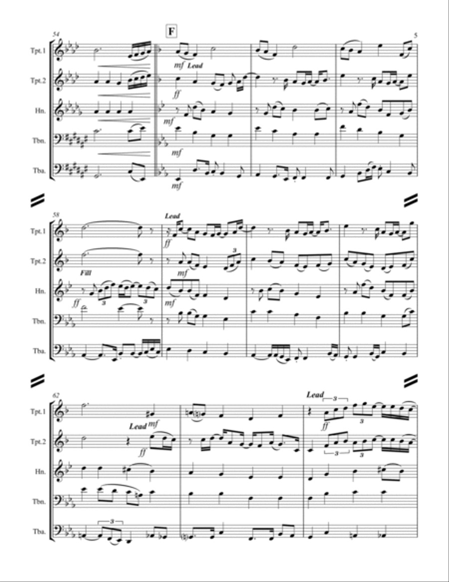 Grown-Up Christmas List Brass Ensemble scores gallery preview page 6