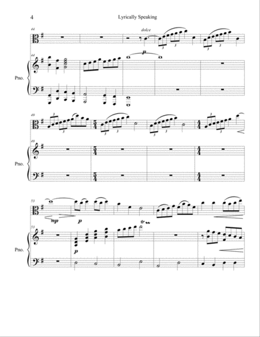 Lyrically Speaking Viola scores gallery preview page 4