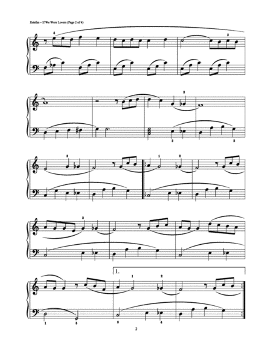 If We Were Lovers If We Were Lovers Easy Piano scores gallery preview page 2