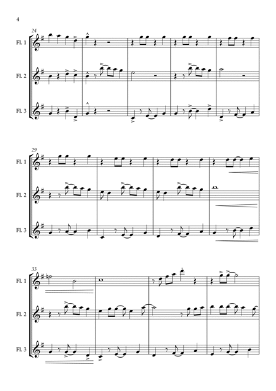 Under The Sea Under The Sea Flute Trio scores gallery preview page 4