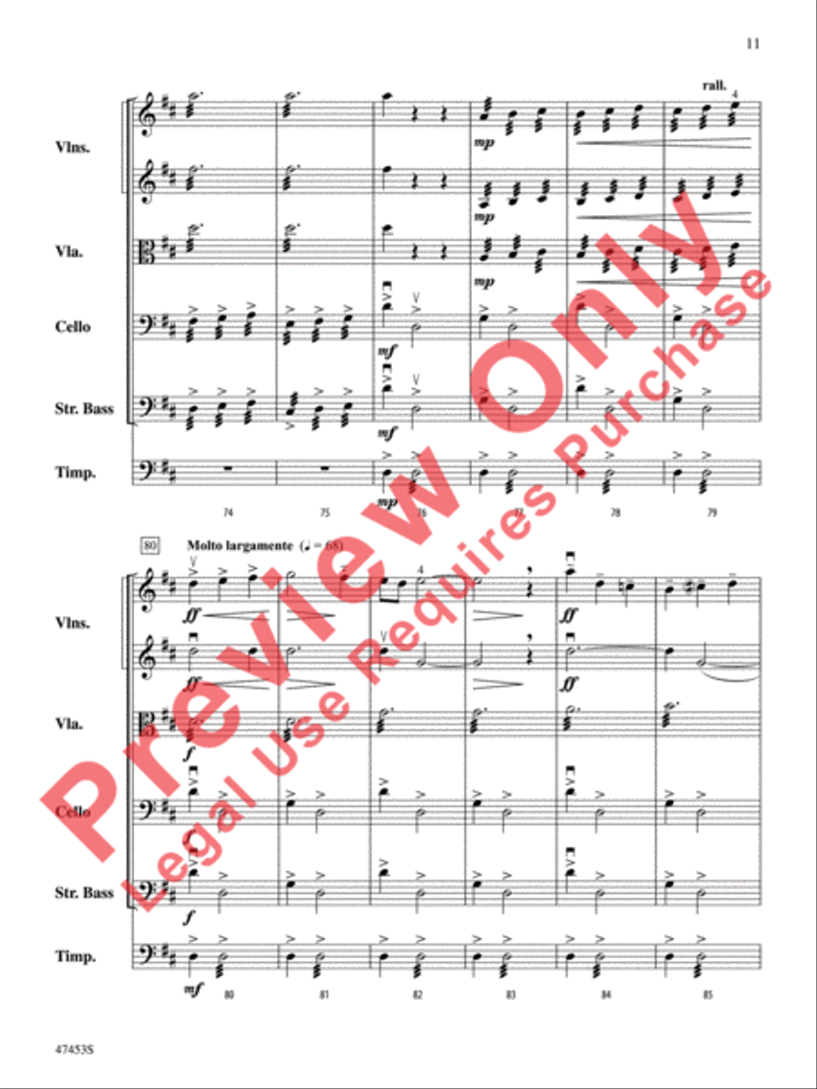 Symphony No. 2, Finale String Orchestra scores gallery preview page 12