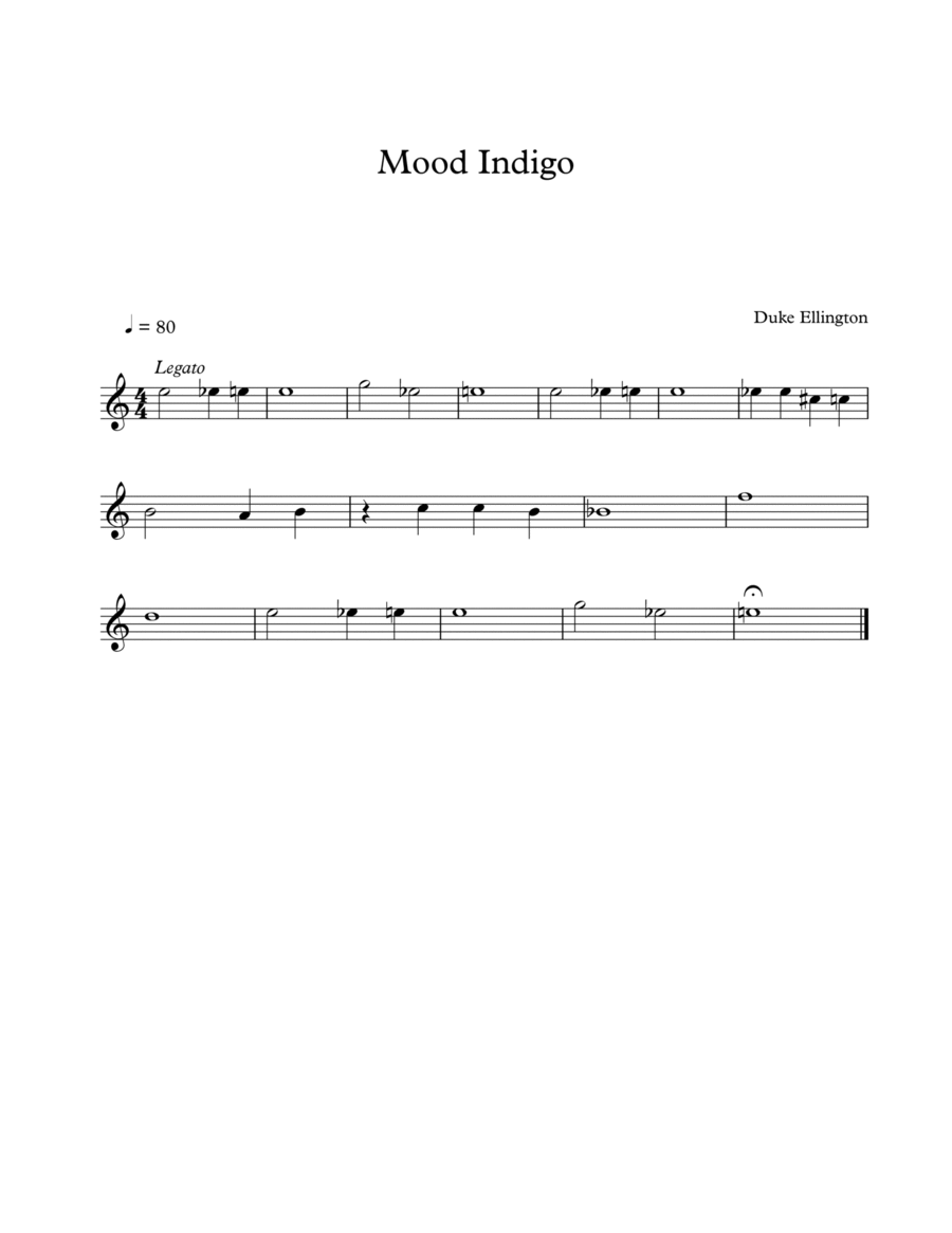 Mood Indigo Tenor Saxophone scores gallery preview page 1
