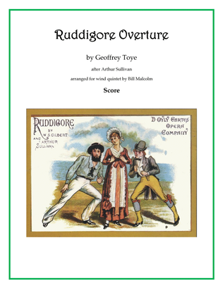 Ruddigore Overture for wind quintet