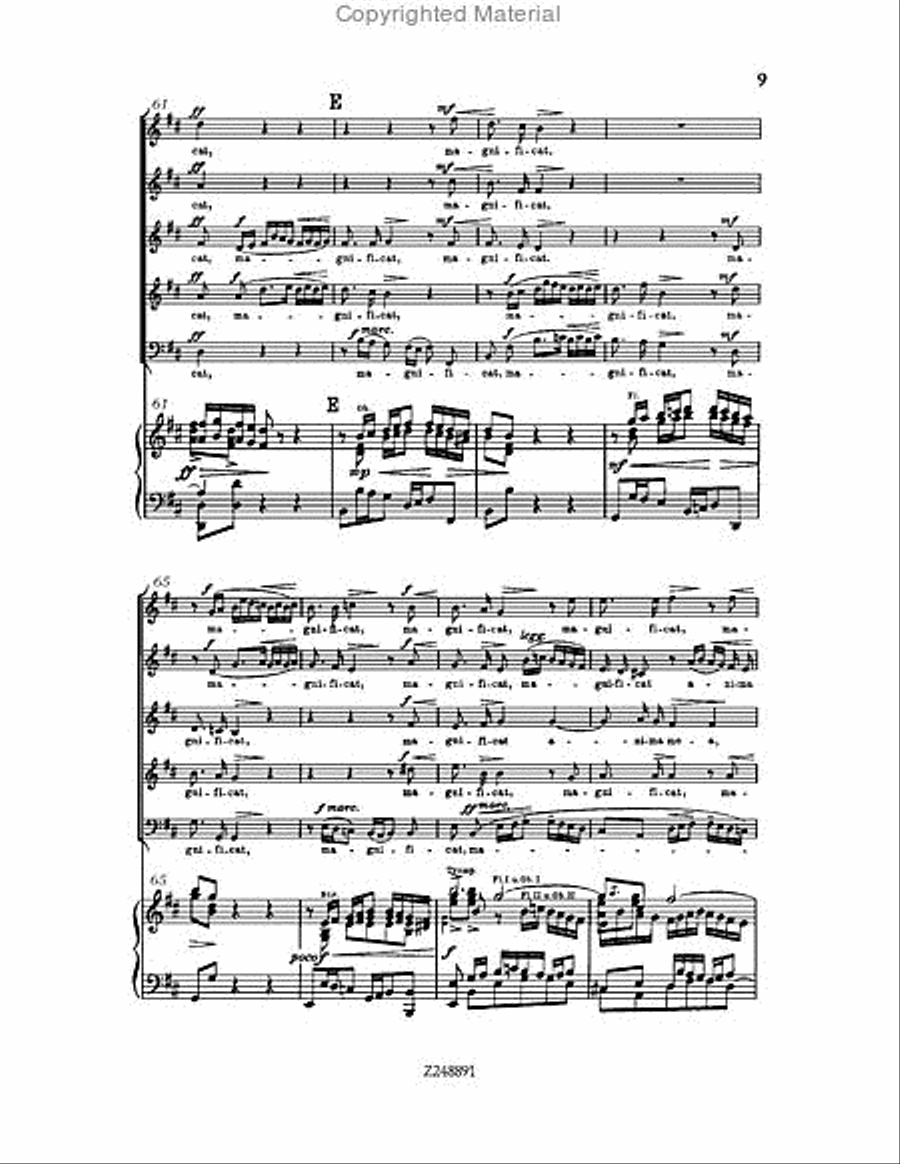 Magnificat in D major, BWV 243 Choir scores gallery preview page 9
