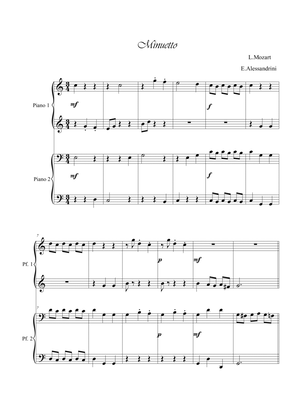 Minuetto in C. Piano 4 hands