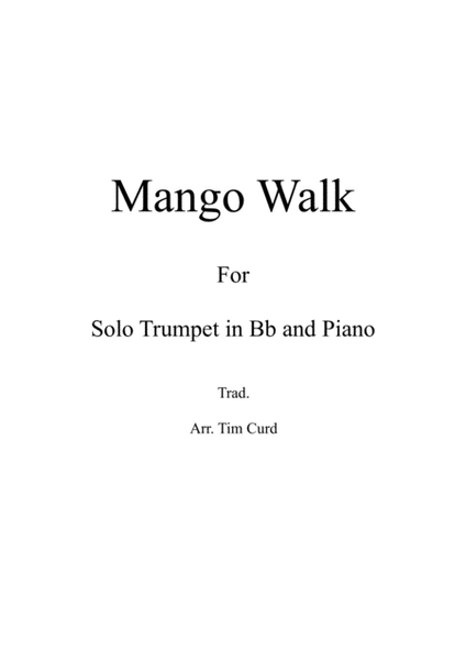 Mango Walk for Solo Trumpet in Bb and Piano image number null