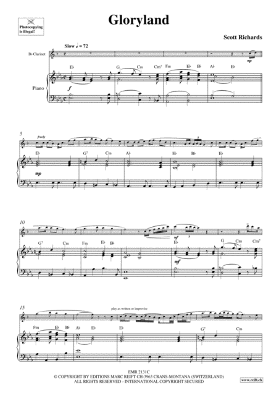 Gloryland Clarinet Solo scores gallery preview page 3