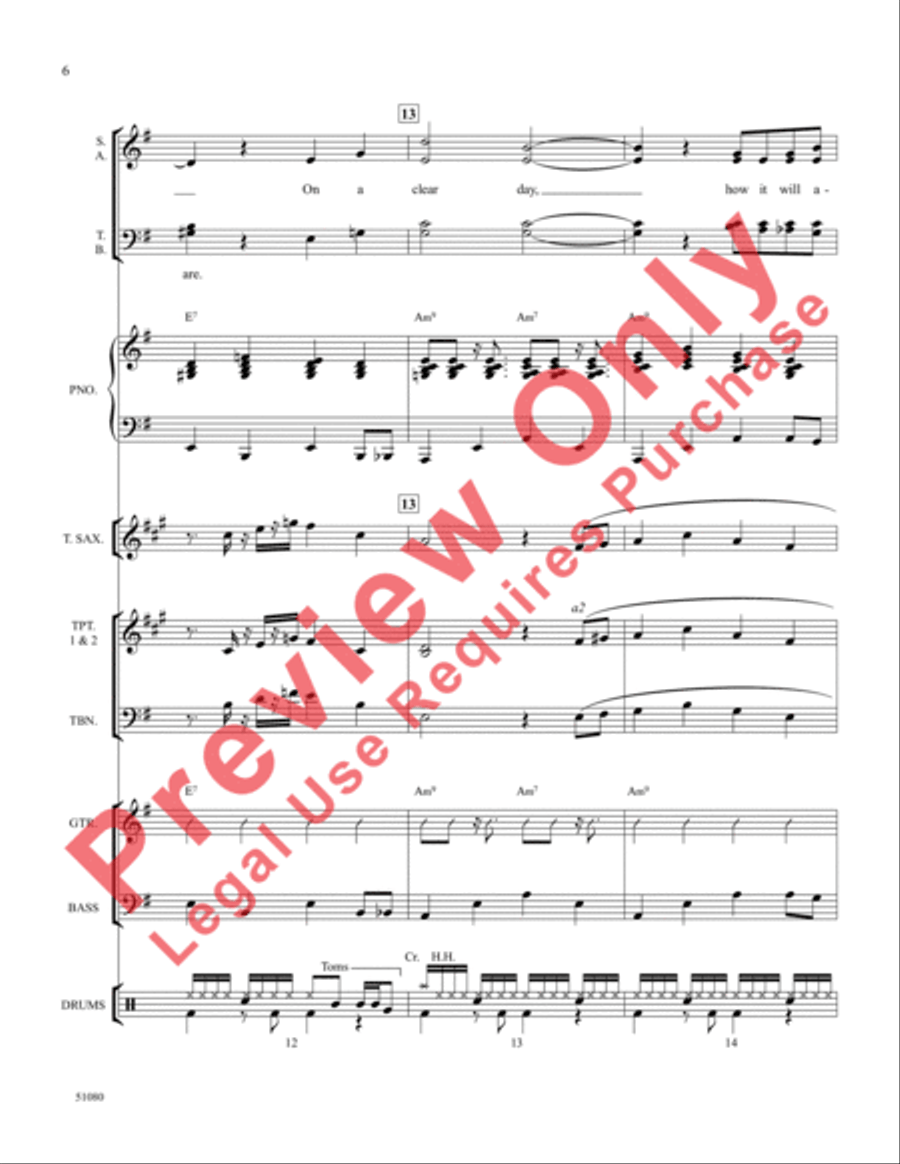 On a Clear Day On a Clear Day Choir scores gallery preview page 7