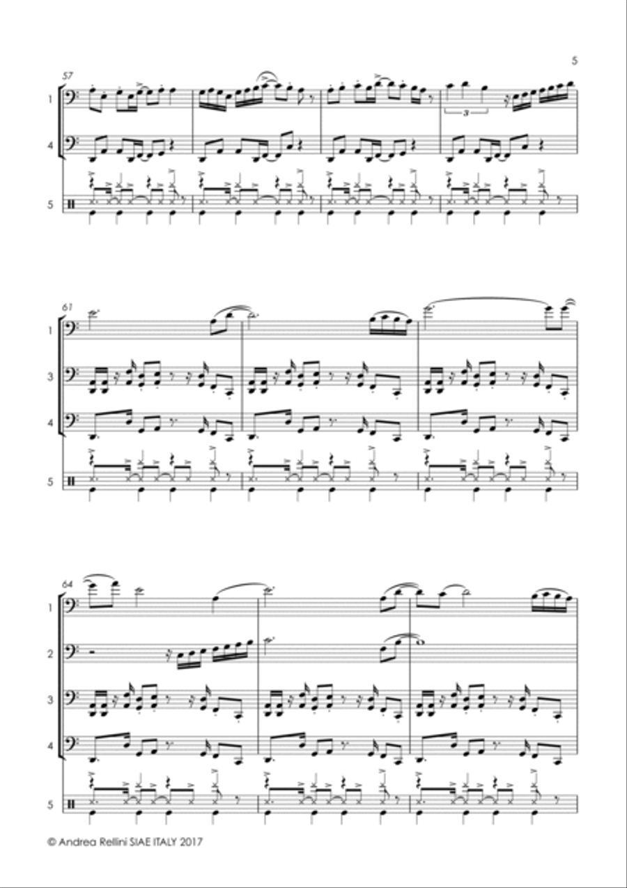 DIS-CRIMINE HOUSE (DISCRIMINE HOUSE) 4-5 CELLOS String Quartet scores gallery preview page 6